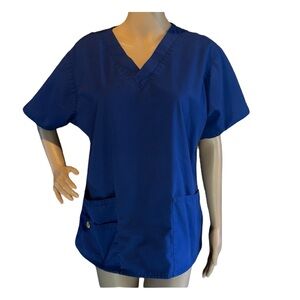 💰BOGO FREE WonderWink Royal Blue Cotton Scrub Top